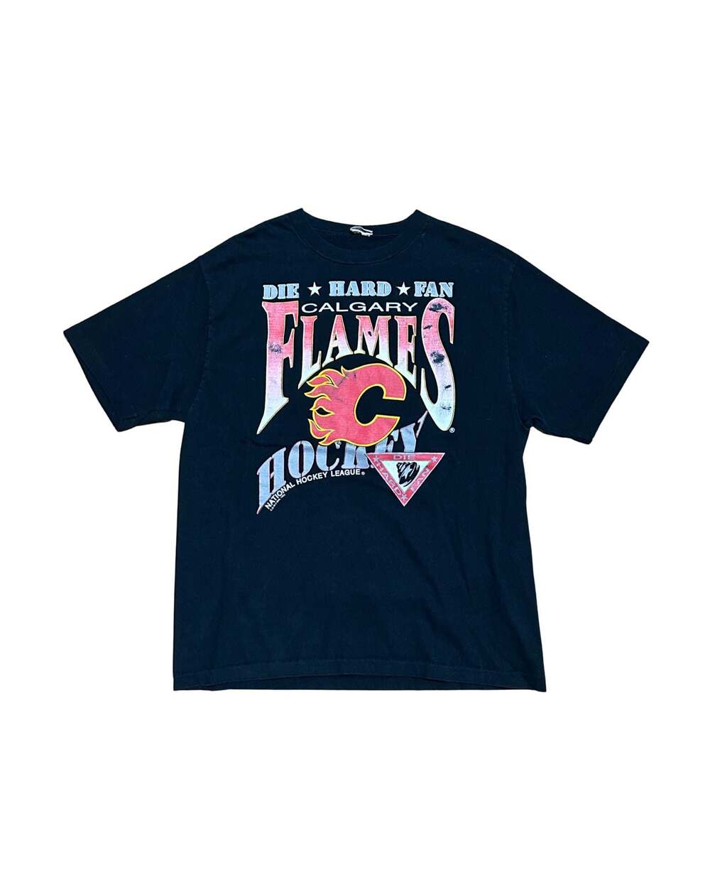 Vintage 1993 Calgary Flames Die Hard Fan NHL Tee
